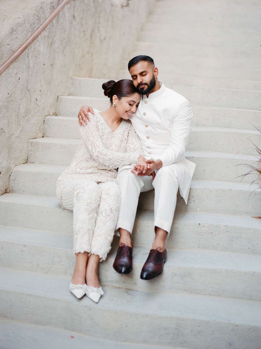 Neutral-Toned Wedding in Dubai Inspired by Their Indian & Pakistani Culture