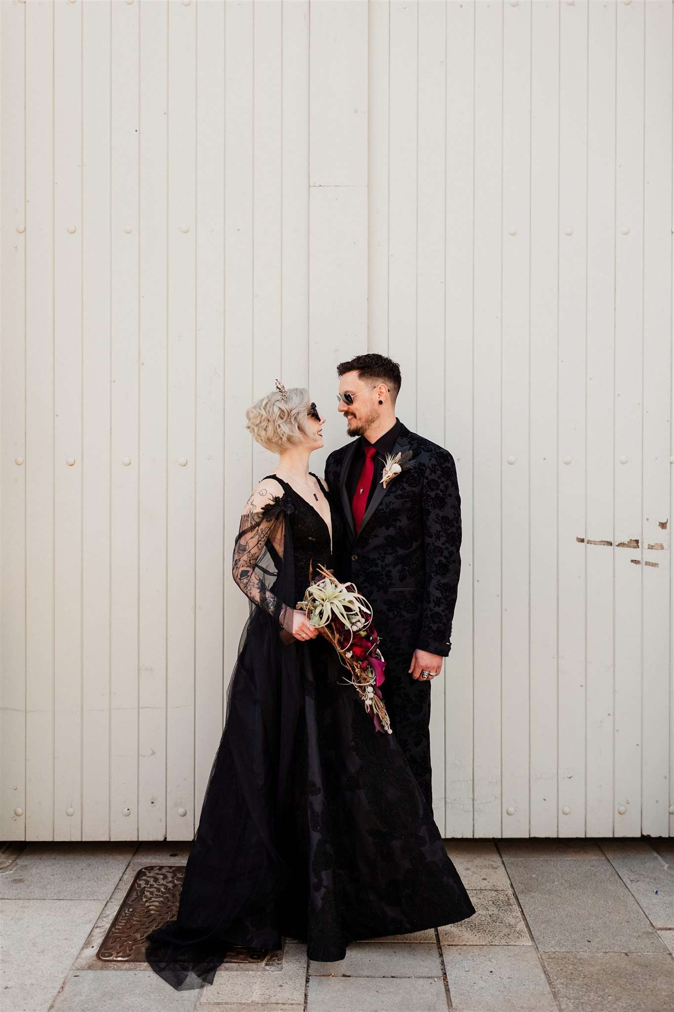 Heavy Metal Themed Wedding With The Bride In Black 48 