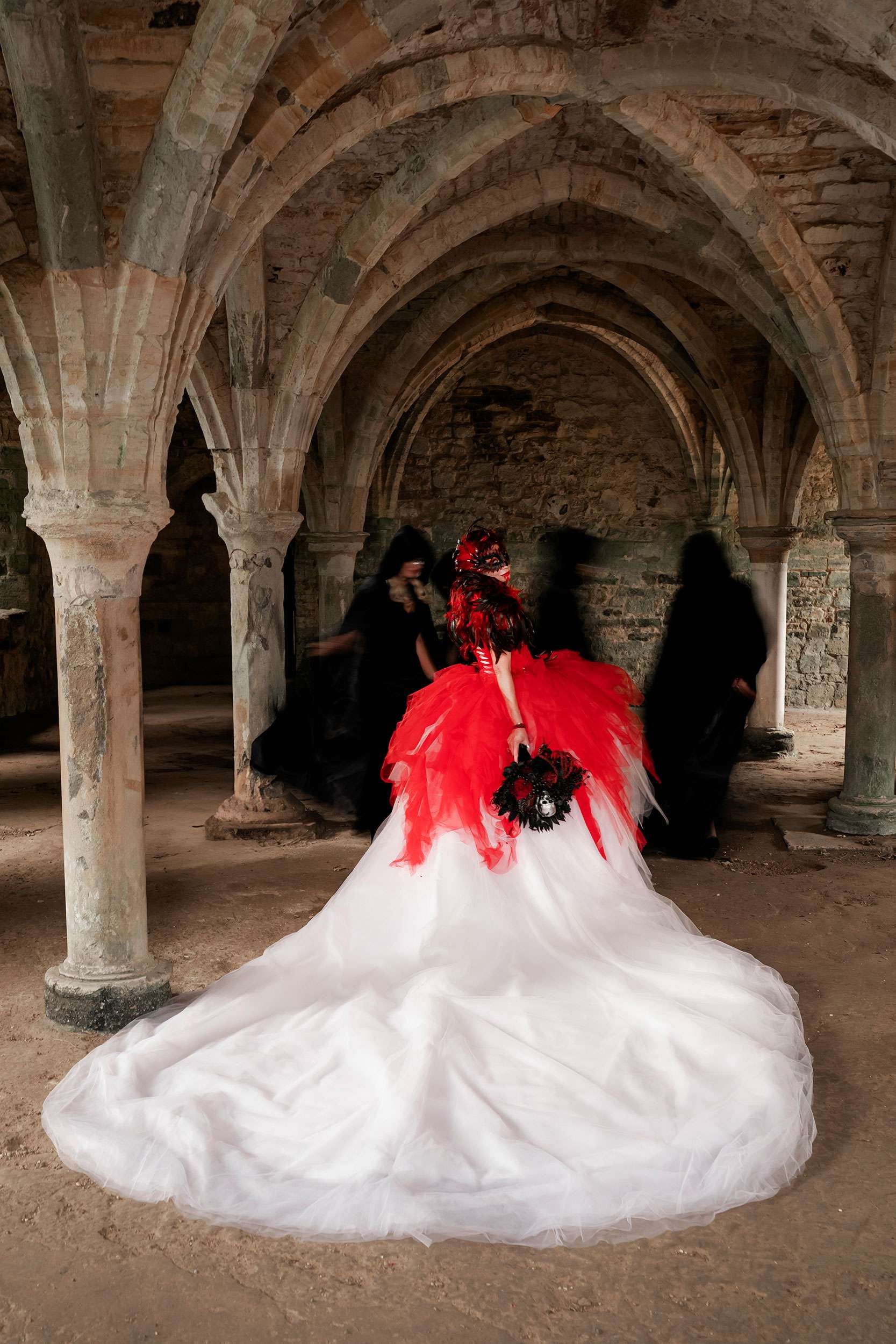 Red Gothic Wedding Dress 60 Photos Vianawedding