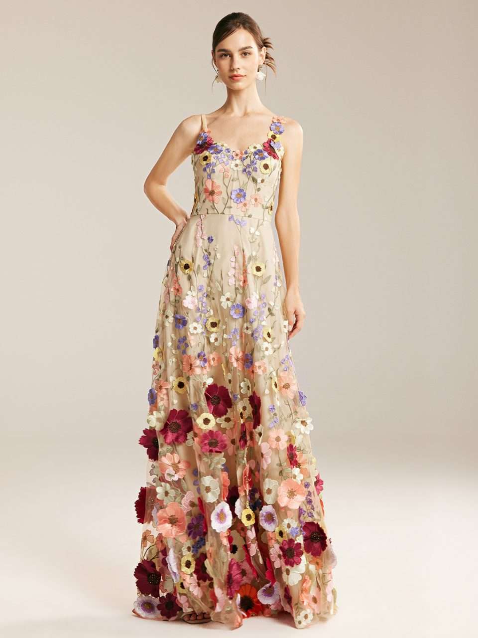 long brown dress Simple Satin Prom Dress, Brown Long Evening – dresstby Retro Boho Lace High Color:royal blue less than 999