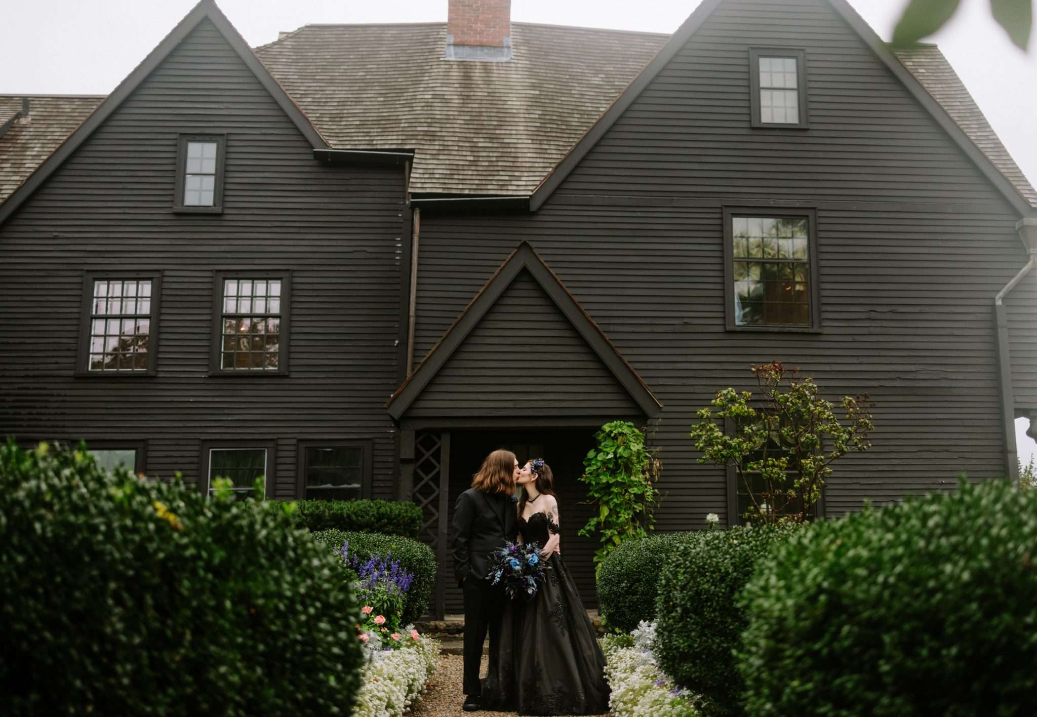 Dark Romance Wedding in Salem with an Emo Night Reception
