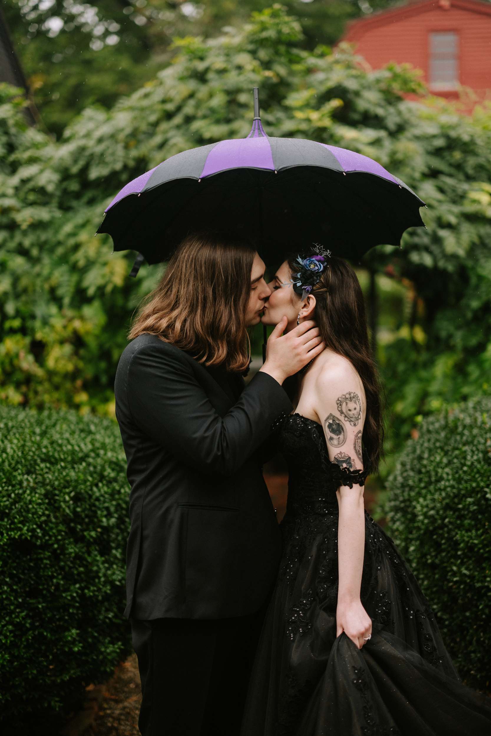Dark Romance Wedding in Salem with an Emo Night Reception