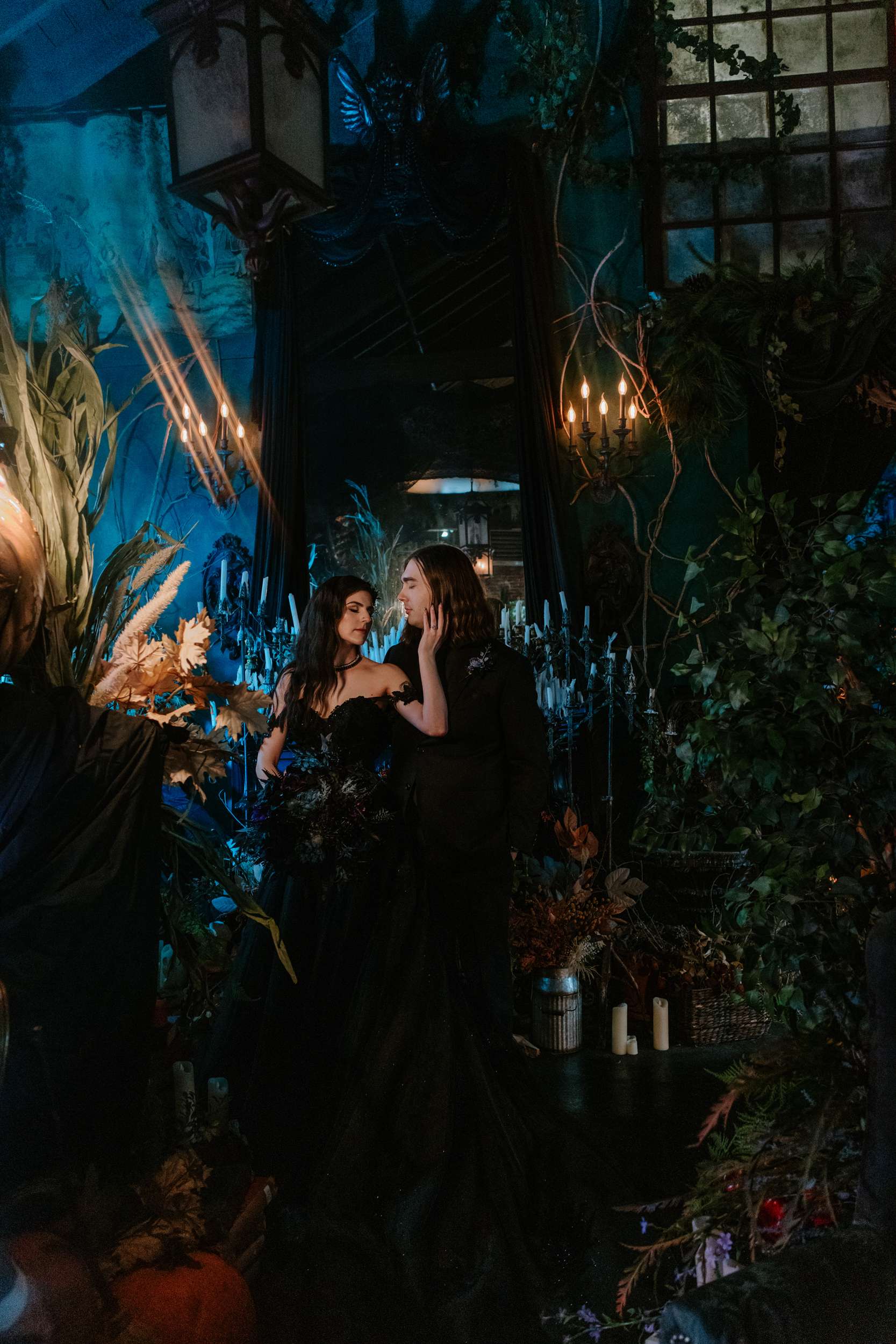 Dark Romance Wedding in Salem with an Emo Night Reception