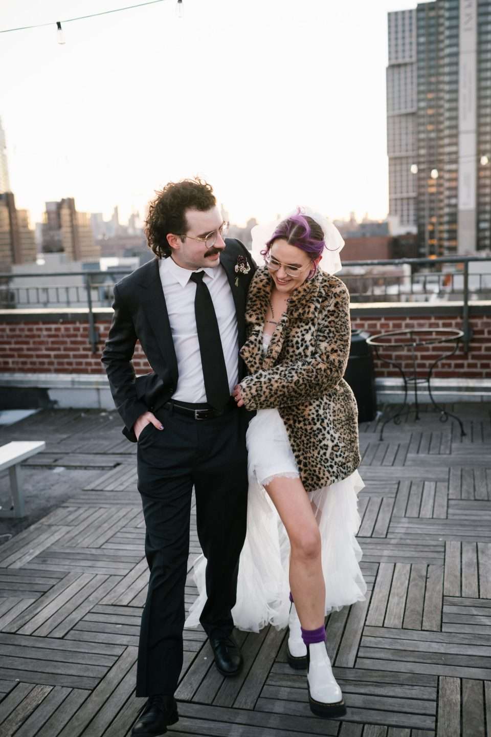 New York City Hall Wedding with an Indie Sleaze Twist