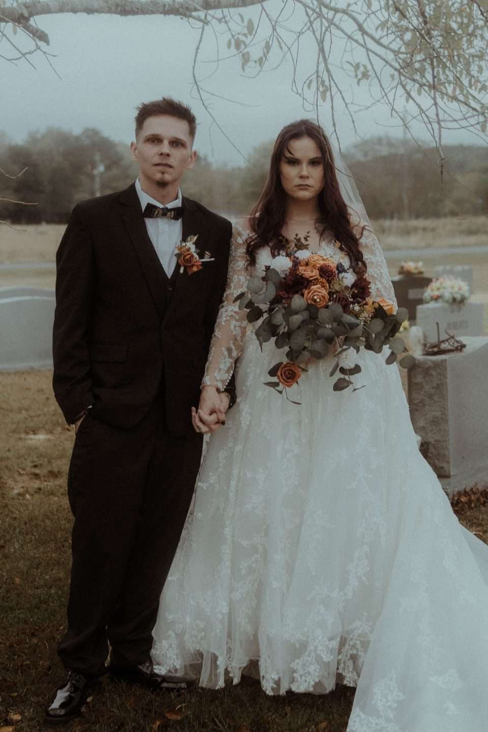 Hauntingly Beautiful Cemetery Wedding with a $5k Budget