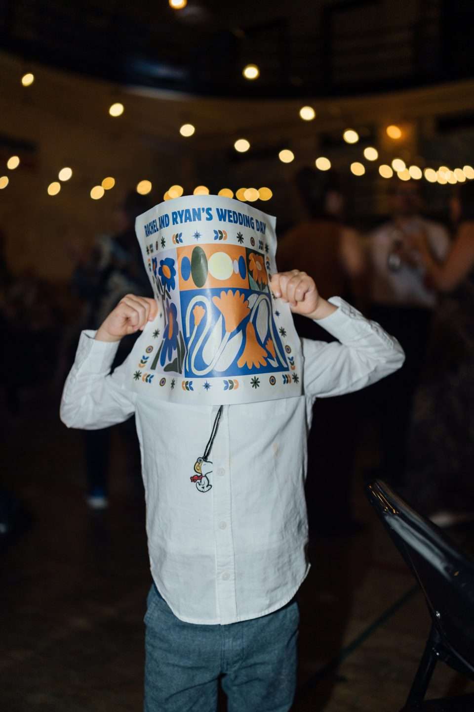 Analogue Disco Wedding in a Gymnasium
